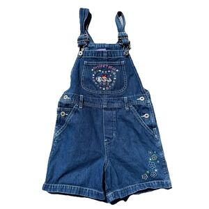 Vintage Powerpuff Girls Denim Overalls Shorts Cartoon Network Size 5/6 Y2K 90s